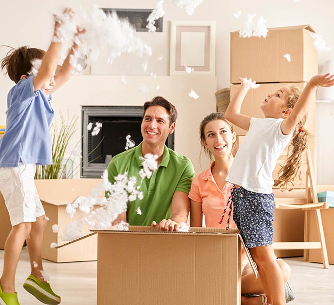 family having a stress-free residential move